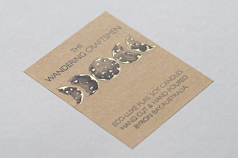 THE WANDERING CRAFTSMEN | matte gold foil + print on kraft paper