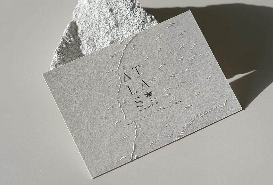 blind embossed card by Stitch Press Melbourne