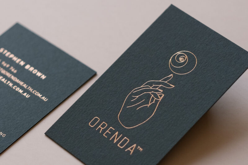 rose gold foil on Colorplan racing green