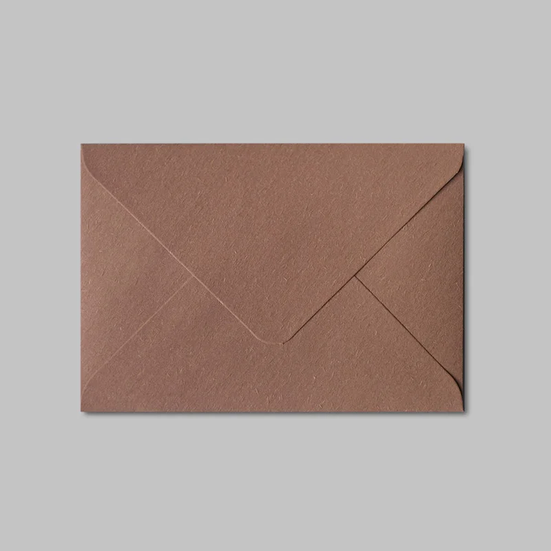 C6 Rough Textured Envelope Euro Flap -Clay