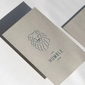Letterpress Business Card - THE HUMBLE LION-1