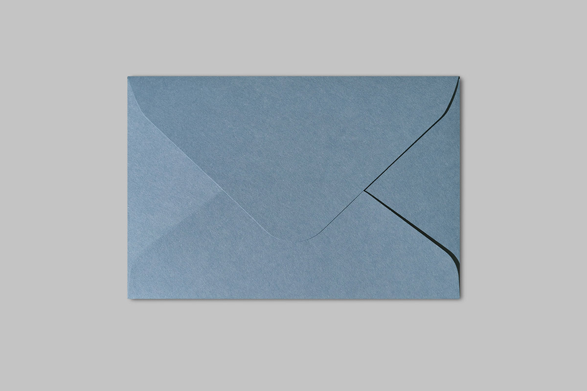 130 x 190mm Unsealed Envelopes 200gsm Euro Flap - Frost Blue