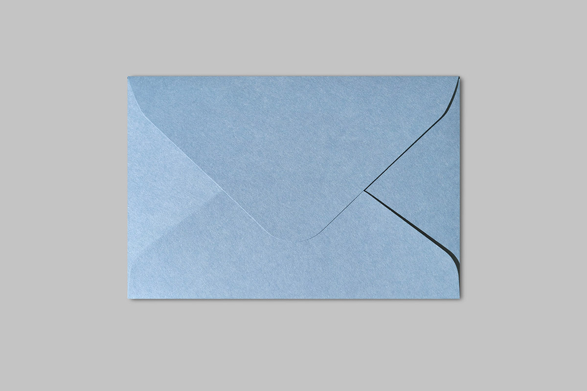 130 x 190mm Unsealed Envelopes 200gsm Euro Flap - Azure