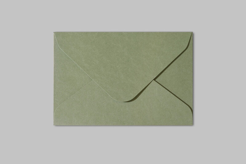 130 x 190mm Unsealed Envelopes 200gsm Euro Flap - Matcha
