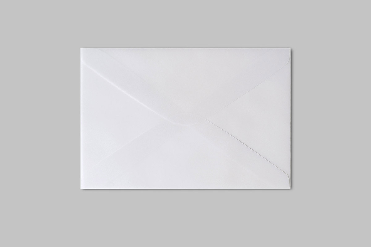130 x 190mm Translucent Vellum 150gsm Unsealed Envelopes