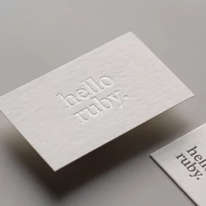 Pearl White Foil Business Card - HELLO RUBY_2