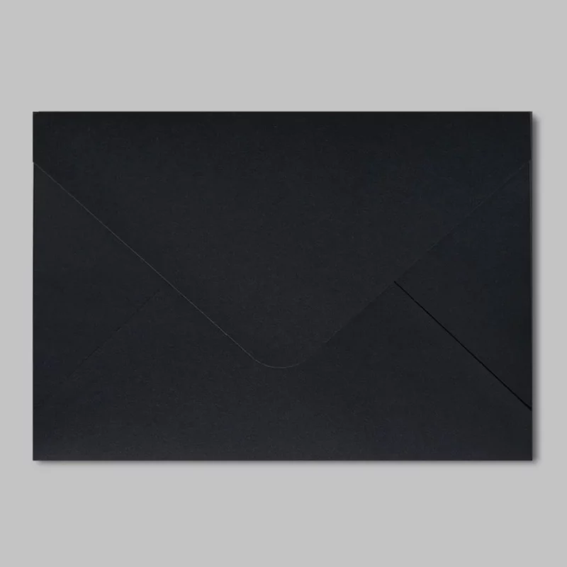 C5 Envelope Euro Flap Black