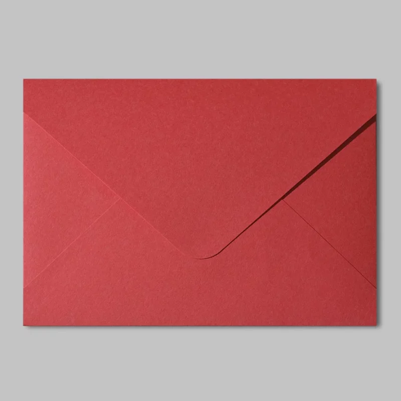 C5 Envelope Euro Flap Red