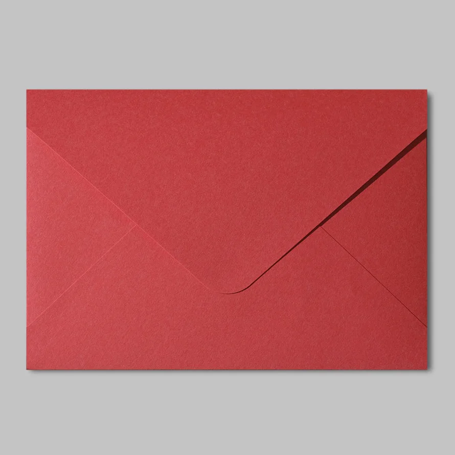 C5 Envelope Euro Flap Red